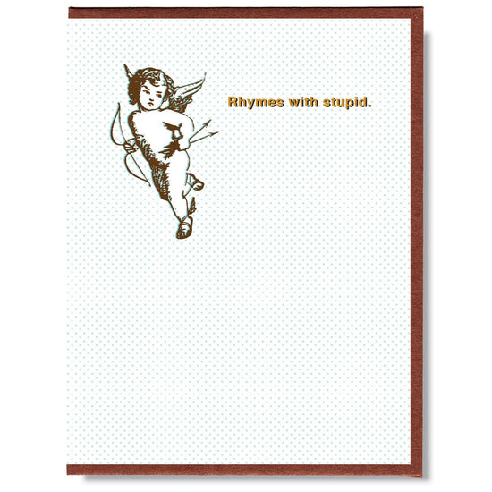 Rhymes With Stupid Card Greeting Cards Smitten Kitten   