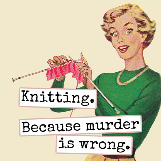 Magnet. Knitting. Because Murder Is Wrong. Magnets Raven&
