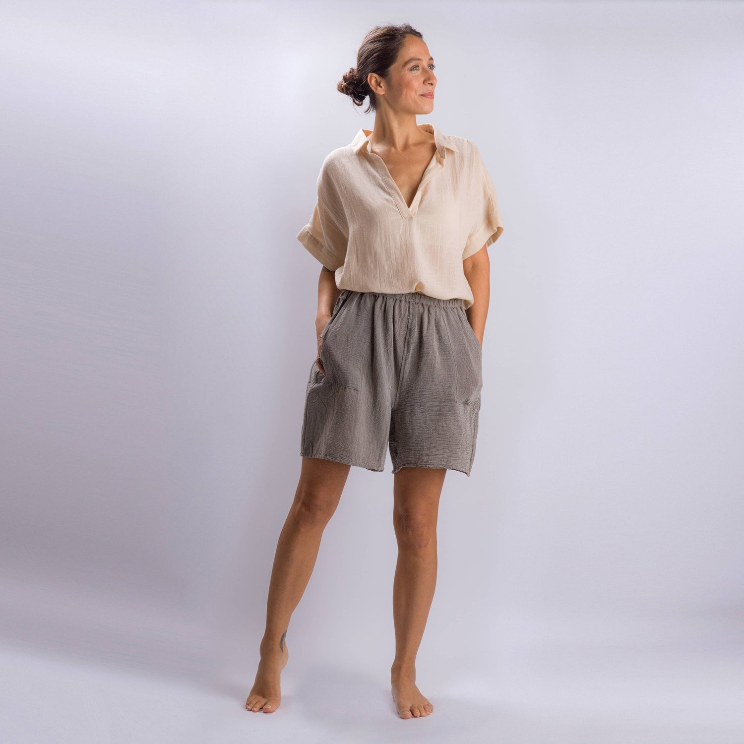 Loomist Sile Collared Top Tops loom.ist