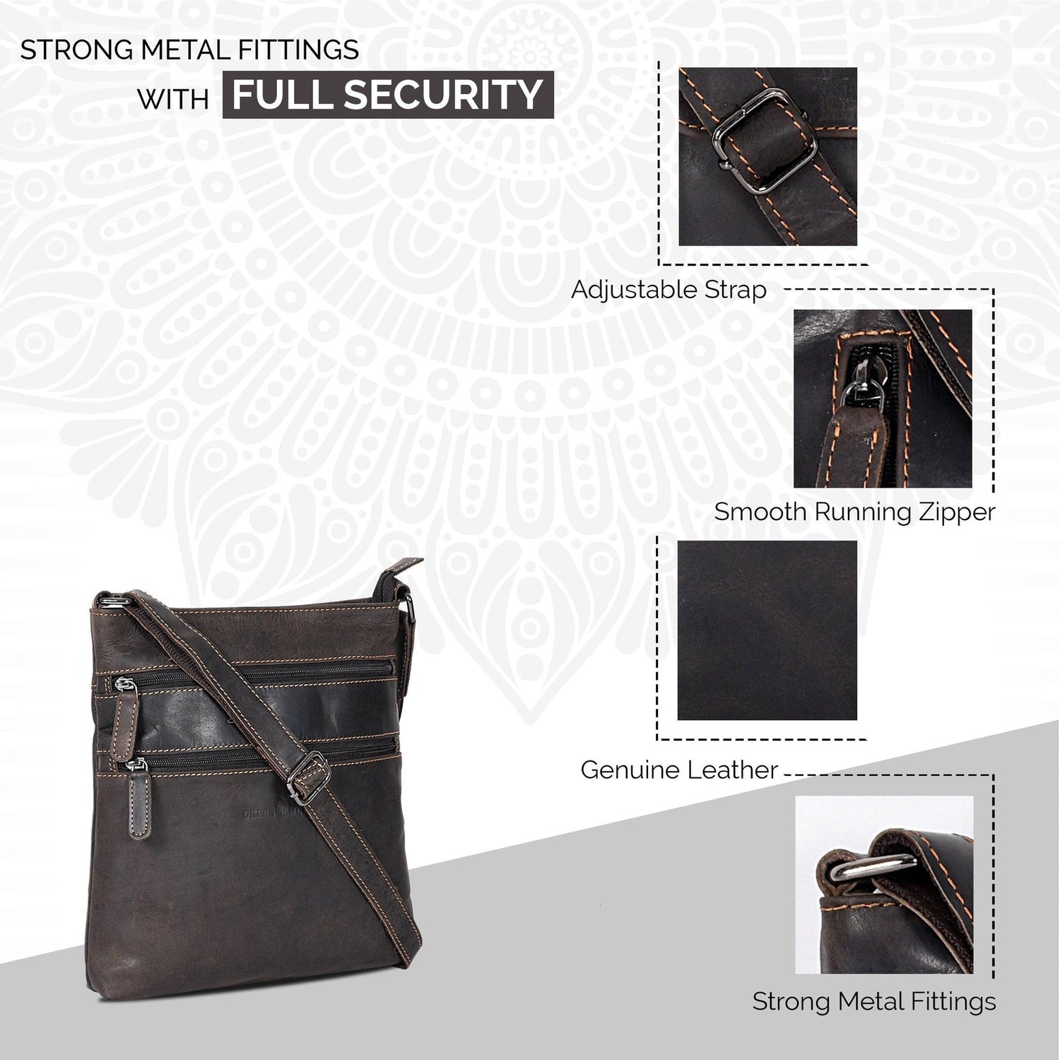 Leather Crossbody Purse Greenwood Leather