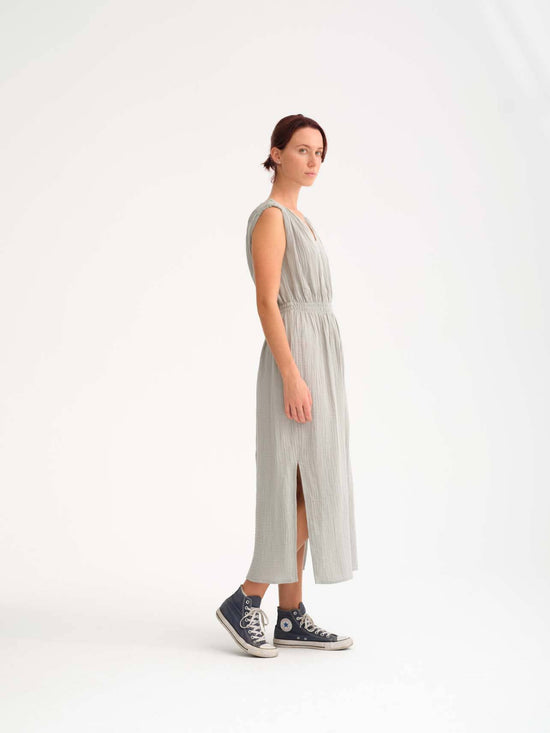 V Neck Dress Organic Cotton Muslin  CECILIA SÖRENSEN   