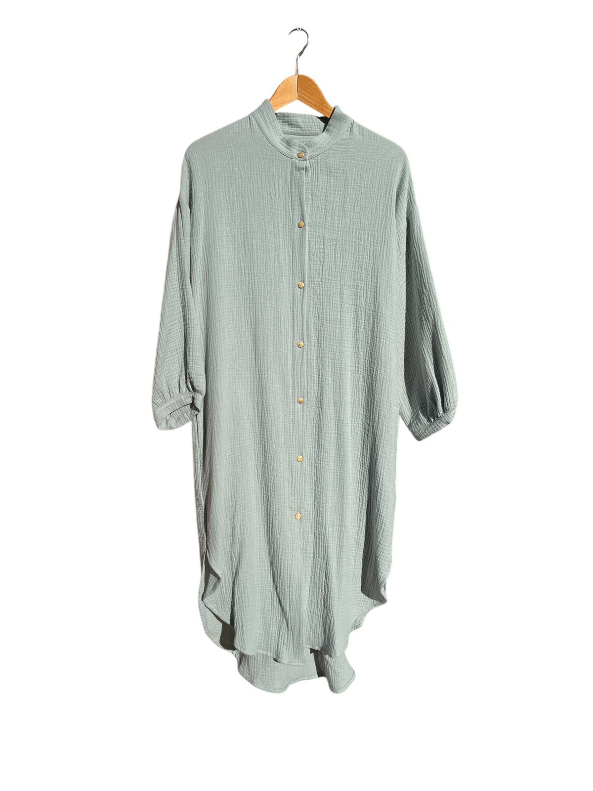 702 COTONER Relaxed shirt dress in organic cotton muslin CECILIA SÖRENSEN