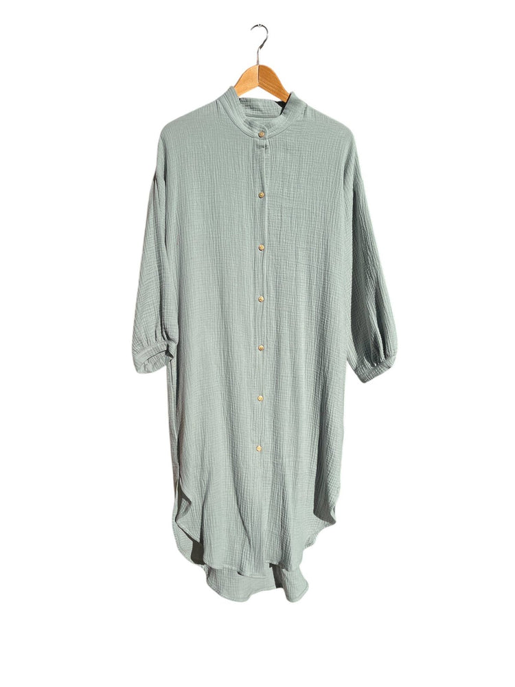 702 COTONER Relaxed shirt dress in organic cotton muslin CECILIA SÖRENSEN