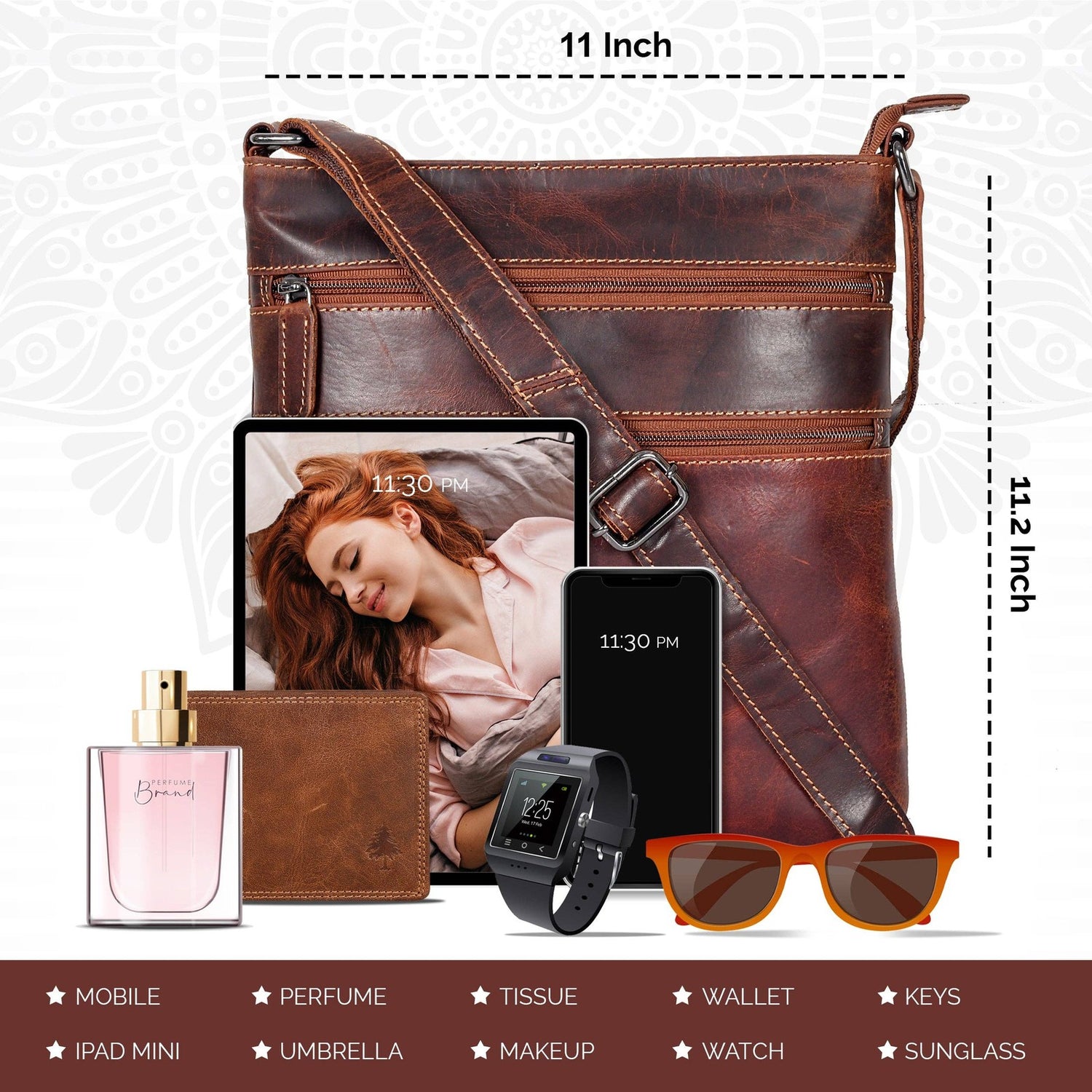 Leather Crossbody Purse Greenwood Leather