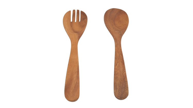 Wood Salad Server Set 26cm x 26cm / Wooden Salad Set Salad Spoons Baroy   