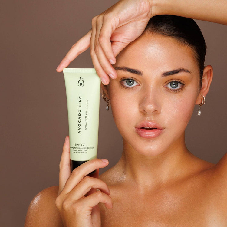 SPF 50 Natural Physical Sunscreen Skin Care Avocado Zinc