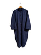 706 TRÉVOL Shirt dress/ Kaftan in Blue Organic Canvas Linen CECILIA SÖRENSEN