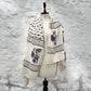 Loomist Wood Block Printed Linen Wrap Scarf loom.ist