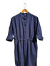 706 TRÉVOL Shirt dress/ Kaftan in Blue Organic Canvas Linen CECILIA SÖRENSEN Blue