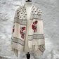 Loomist Wood Block Printed Linen Wrap Scarf loom.ist
