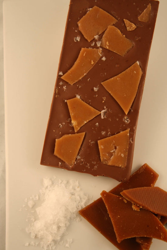 Butter Toffee & Sea Salt Chocolate Bar Chocolate Decadence Chocolates Inc   