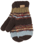 Swool Stripe Mittens Mittens Ark Imports Choco/Blue