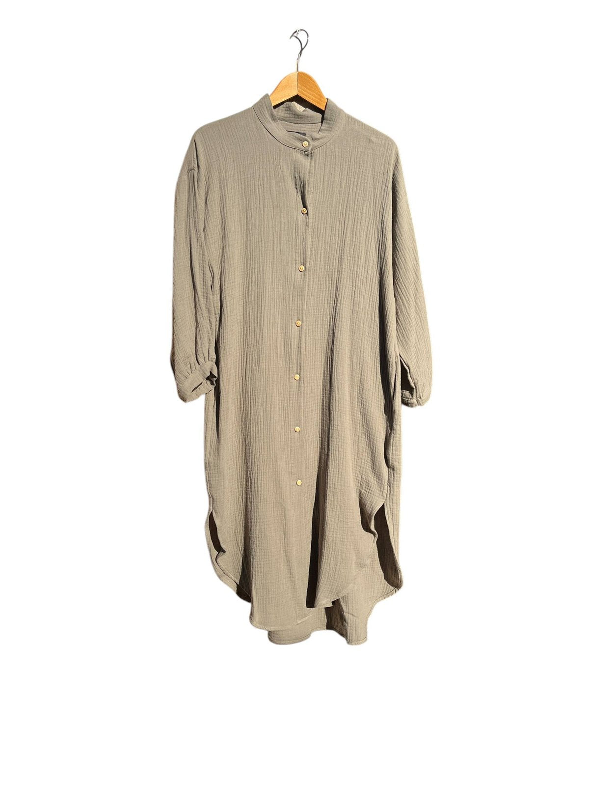 702 COTONER Relaxed shirt dress in organic cotton muslin CECILIA SÖRENSEN
