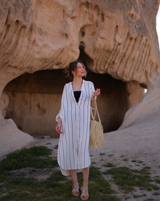 Striped Shirt Dress Dress Moa   