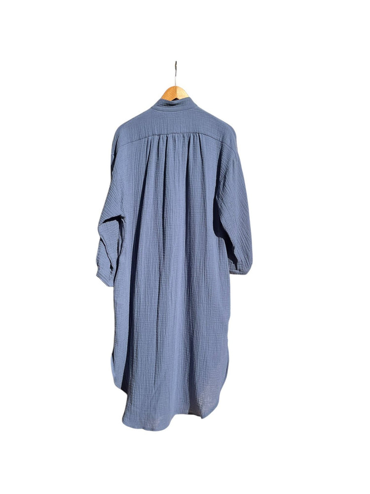 702 COTONER Relaxed shirt dress in organic cotton muslin CECILIA SÖRENSEN
