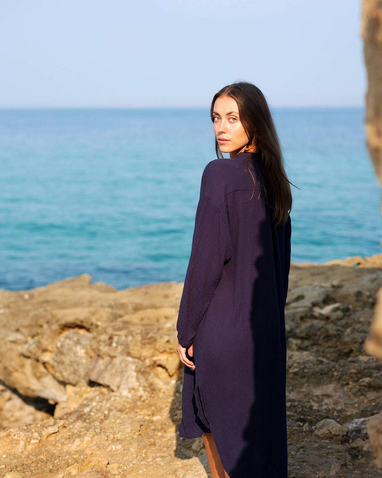 702 COTONER Relaxed shirt dress in organic cotton muslin CECILIA SÖRENSEN