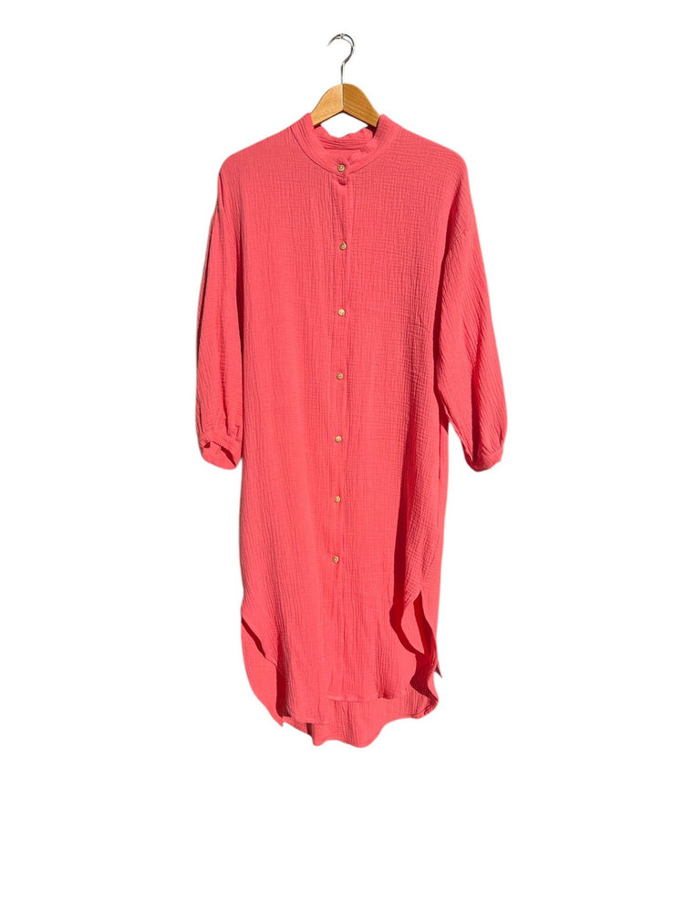 702 COTONER Relaxed shirt dress in organic cotton muslin CECILIA SÖRENSEN