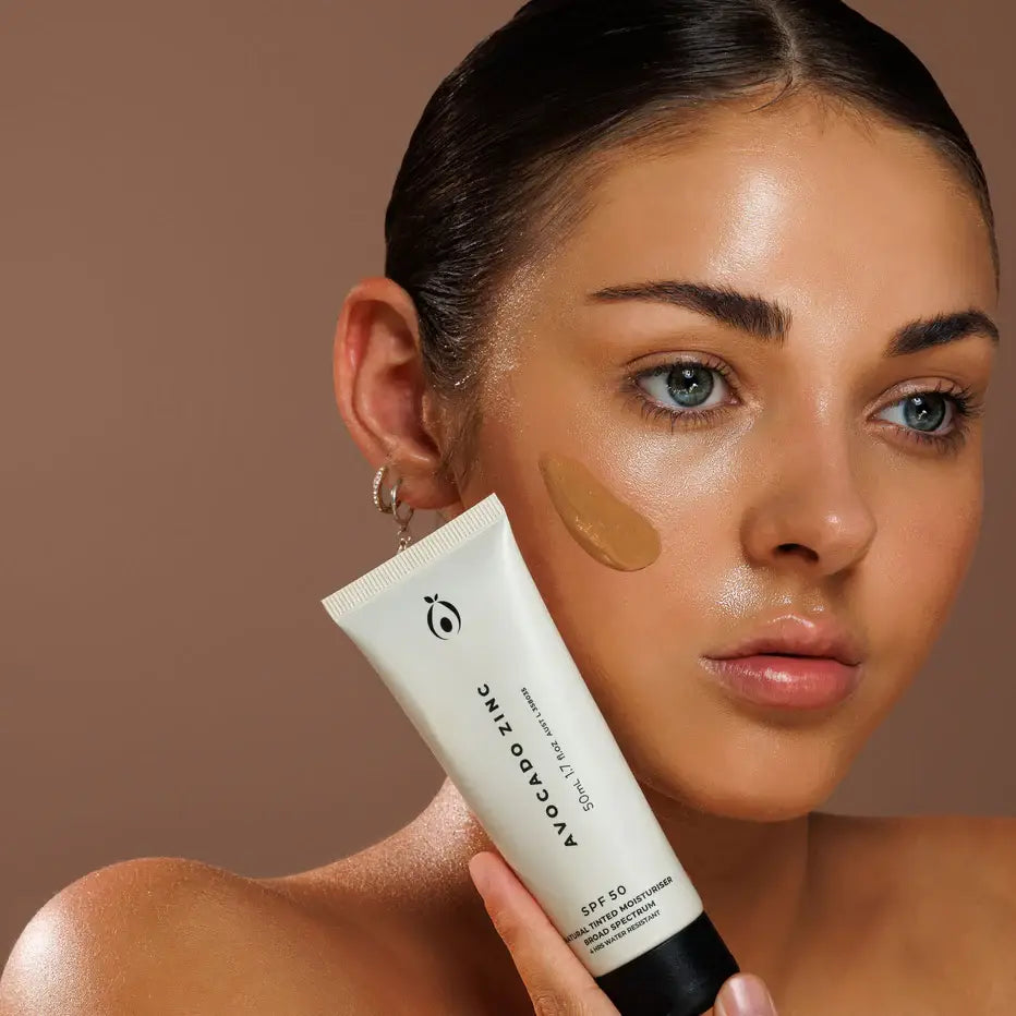 SPF 50 Natural Tinted Moisturiser Skin Care Avocado Zinc