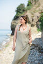 Loomist Double Gauze Scoop Neck Midi Dress Dresses Moa