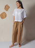 High Waisted Linen Pants Pants Moa Brown