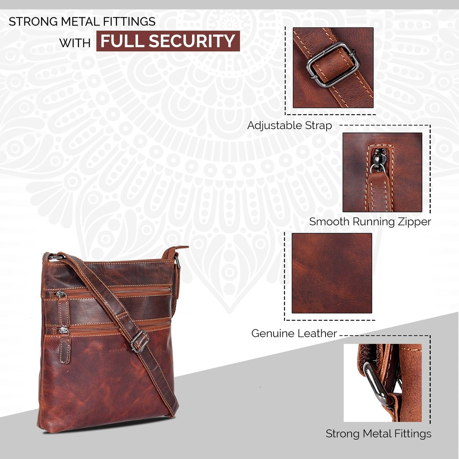 Leather Crossbody Purse Greenwood Leather