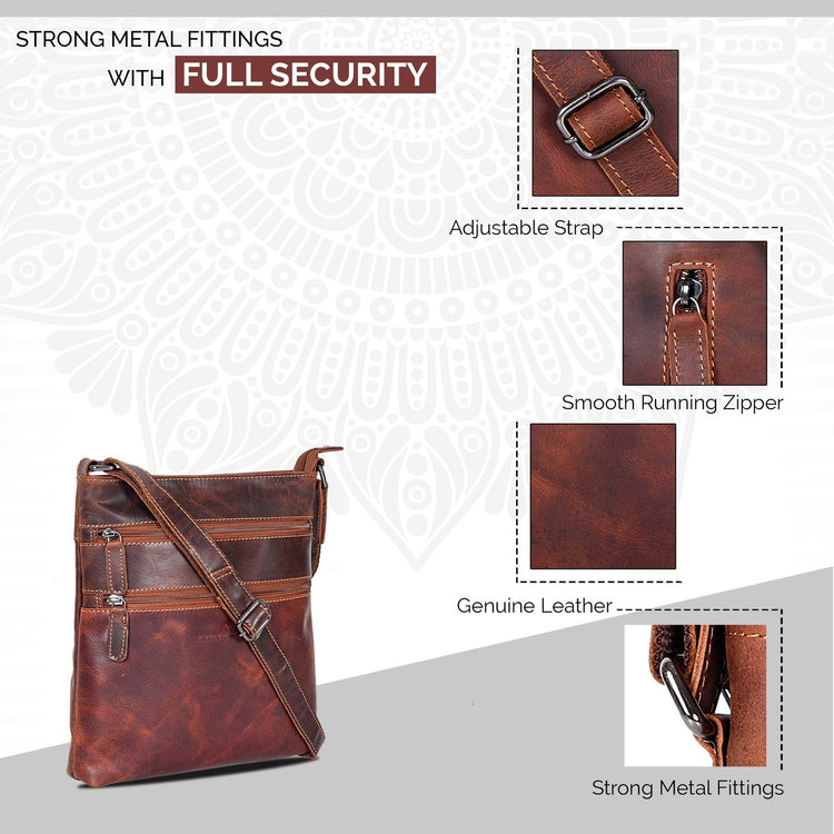 Leather Crossbody Purse Greenwood Leather