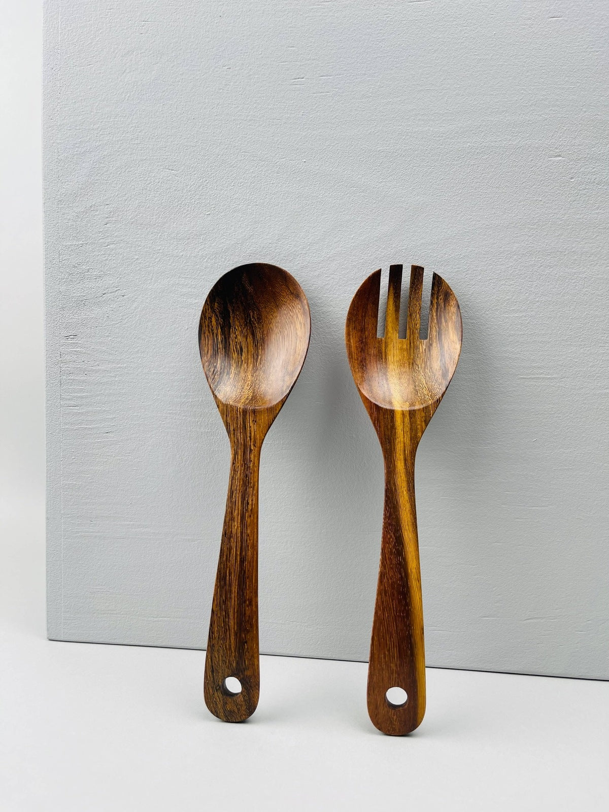 Wood Salad Server Set 26cm x 26cm / Wooden Salad Set Salad Spoons Baroy   