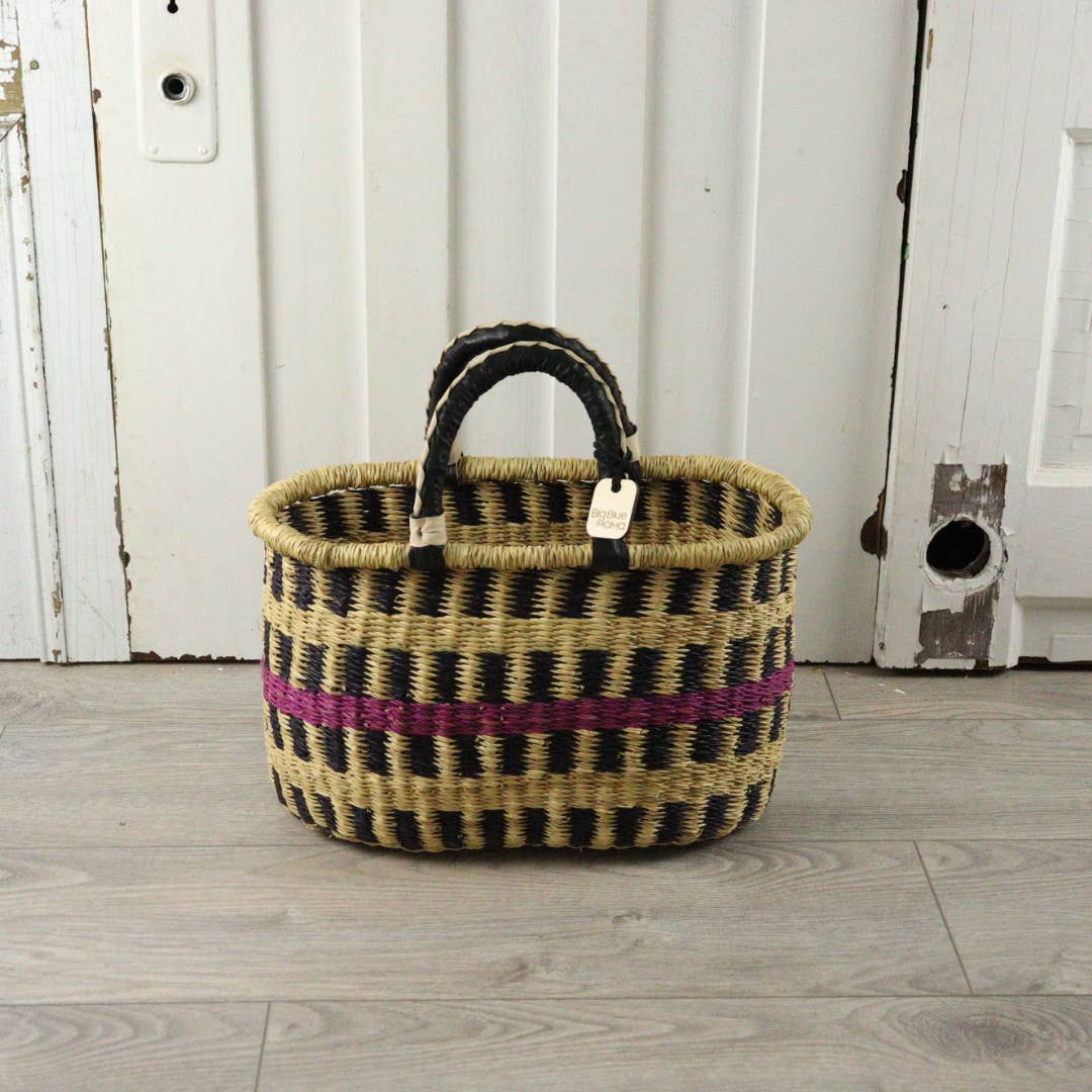 Oval Basket with Two Handles Medium - Traditional Palette Baskets Big Blue Moma   