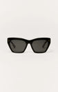 Z Supply Sunglasses Park Ave Sunglasses Z Supply Eyewear Polished Black-Grey