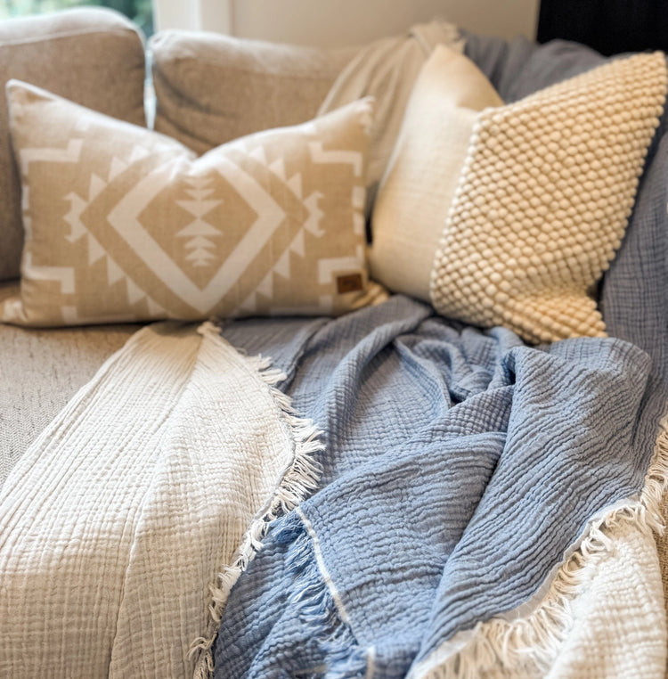 Crinkle Cotton Queen Blanket Blankets Wylde Brigade