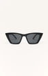 Z Supply Sunglasses Villa Sunglasses Z Supply Eyewear Polished Black-Grey