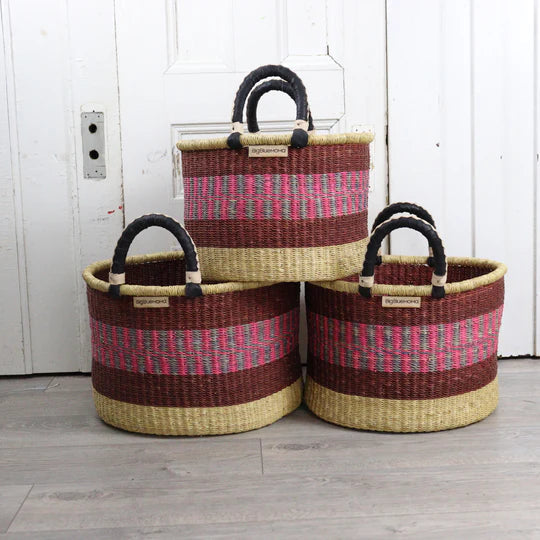 Big Blue Moma Short Laundry Basket Baskets Big Blue Moma Baskets   